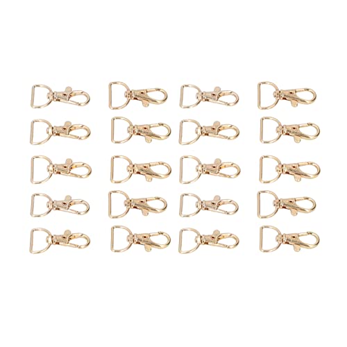 Gold Schlüsselanhänger Clip, Gold Schlüsselanhänger Zinklegierung DIY Korrosionsbeständigkeit 20 Stück Schlüsselanhänger Clip Schlüsselanhänger Verschluss Langlebig Glänzend von Generic