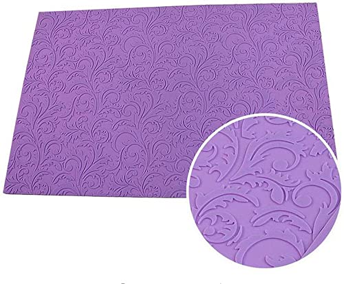 Große Größe Blatt Muster Silikon Fondant Kuchen Spitze Matte Floral Imprint Strukturiert Geprägte Form Sugarcraft Kuchen Dekorieren Form, Kuchen Dekorieren Werkzeuge Zucker Spitze Pad Backen Werkzeuge von Generic