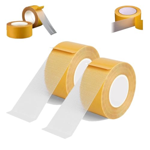 Guidelinel doppelseitiges Klebeband aus Netzgewebe mit hoher Klebkraft, Guidelinel-Klebeband, Guidelinel extrem klebebeständiges transparentes Klebeband, für Wände, Teppiche, Glas (2 Pcs,3cm*10m) von Generic