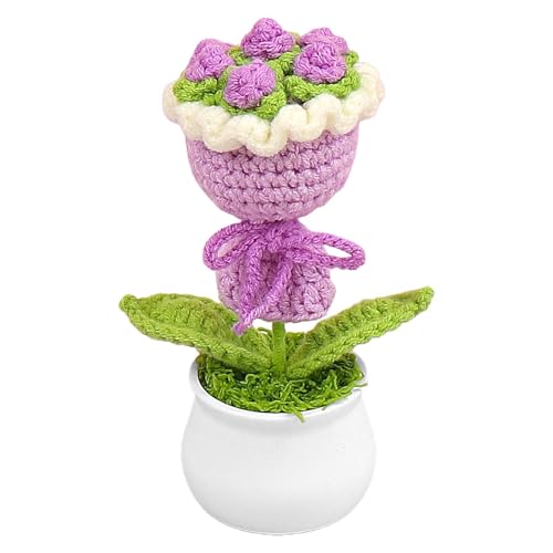 Häkelblume | Häkelstrauch Blumenstrauß Potted Schreibtisch Blumen,Bunte Gestrickte Häkelpflanze, Nette Home Office Schreibtisch Dekor Geschenk für Mama, Frau Häkelblume | Häkelstrauch Blumenstrauß Potted Schreibtisch Blumen,Bunte Gestrickte Häkelpflanze, Nette Home Office Schreibtisch Dekor Geschenk für Mama, Frau von Generic