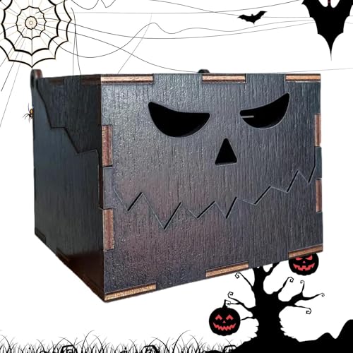 Halloween-Boxen für Süßigkeiten,Halloween-Leckerei-Boxen - Kreative Holzkiste für Süßes oder Saures | Leckerli-Boxen für Halloween, Süßigkeiten-Leckerei-Boxen für Süßes oder Saures an Halloween von Generic