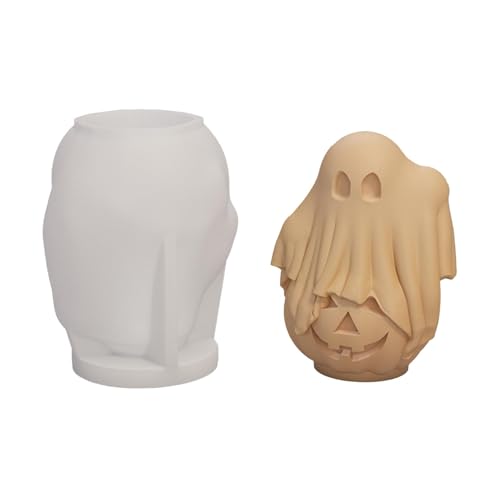 Halloween Harz Form Silikonform Ghost Print Silikonform 3D Silikonform Lustige Heimdekoration Geist Kerze Halloween Duft 3D Silikonform von Generic