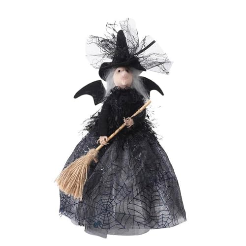 Halloween-Hexenpuppe, Hexenpuppe, Dekoration, Hexenpuppenbaum, Ornament – Hexen-Ornament, Heimdekoration für Spukhaus, Schreibtisch, Tisch, Esstisch von Generic