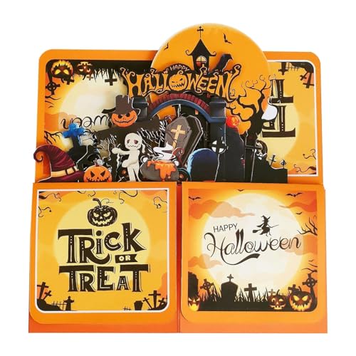 Halloween-Überraschungskartenbox,3D Überraschungskartenbox - Süßes oder Saures Partygeschenke - Süßes oder Saures, Partygeschenke, Halloween-Partykarte, kreatives -Partyzubehör für Freund von Generic