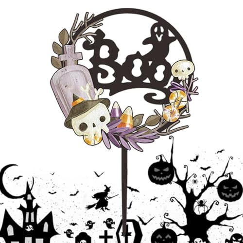 Happy Halloween Cake Topper - Tischdekoration Kuchen Topper | Tischdekoration Supplies Halloween Party Kuchen Dekorationen Horror für Mädchen von Generic