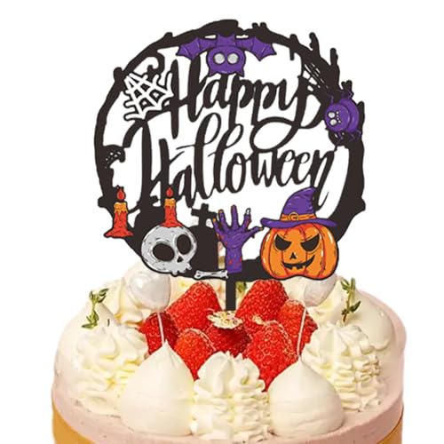 Happy Halloween-Kuchendekoration, Halloween-Kuchendekoration | Kuchendekoration und Dessertdekoration, Halloween- , Kuchendekorationskarten von Generic