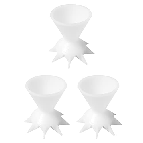 Harzformen, 3 Stcs Farbe Gießen Split Tassen Mini 7 -Bein Trichter Split Tasse Malerei Vorräte für Acrylfarbe DIY Malmalerei Lackpur (WHITE) von Generic