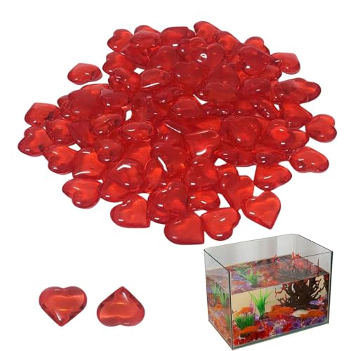 Heart Stones Red - Hearts Carved Stones, Red Agate Love Stones | Wedding Decor Gemstones,Valentine's Day Decoration Favor Reiki Energy Balance Meditation Pocket Love Crystal Heart Cute von Generic