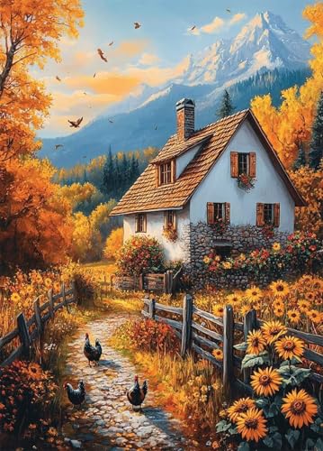 Herbst Diamond Painting Erwachsene, Diamond Painting Häuser Crystal Art Muster 5D DIY Quadratische Steine Vollbohrer Mosaik Bastelset Erwachsene für Deko Wohnzimmer, Geschenke 100 x 135 cm -bby25075B Herbst Diamond Painting Erwachsene, Diamond Painting Häuser Crystal Art Muster 5D DIY Quadratische Steine Vollbohrer Mosaik Bastelset Erwachsene für Deko Wohnzimmer, Geschenke 100 x 135 cm -bby25075B von Generic
