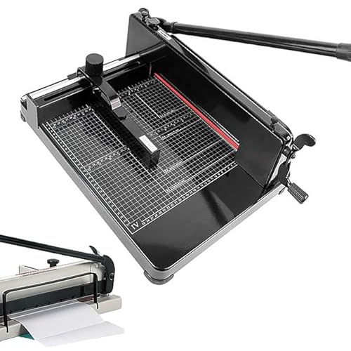 Hochleistungs-Papierschneider, A4-Guillotine-Papierschneider mit klaren Schneidführungsgittern, Schnittstärke 4 cm, Verstellbarer Positionierungsanschlag, doppeltes Schutzdesign, von Generic