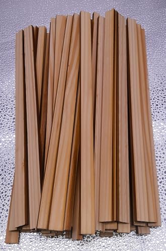 Holzleisten zum Basteln 50 er-Pack - Unlackiertes Tannenholz für Modelle, Deko - Holz zum Basteln, DIY-Kunstbedarf… (300 * 15 * 6 mm) von Generic