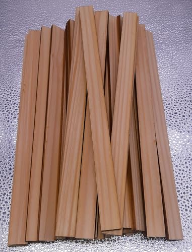 Holzleisten zum Basteln 50 er-Pack - Unlackiertes Tannenholz für Modelle, Deko - Holz zum Basteln, DIY-Kunstbedarf… (300 * 20 * 6 mm) von Generic