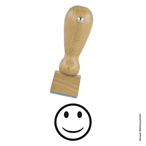 Holzstempel Smiley für Bonuskarten/Treuekarten/Pass Pässe passend für Bereiche wie Gastronomie, Restaurant, Weinhandel, Getränkehandel, Freizeit, Gaststätte Bäckerei von Generic