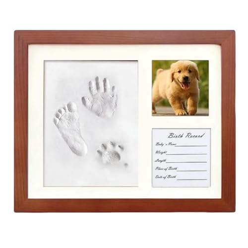 Hundepfoten Druck Kit Hand und Fußabdruck Set DIY Baby Wachstum Souvenir PAW Print Fotorahmen Kindergeburtstagsgeschenk von Generic