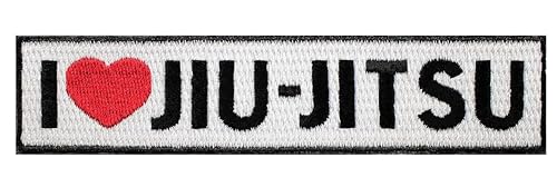 I Love Jiu Jitsu-Aufnäher (12,9 cm) zum Aufbügeln / Aufnähen, BJJ Kimono Gi Kampfsport DIY Geschenk Patches von Generic