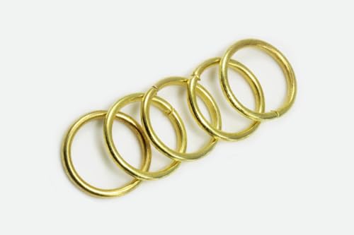 INWARIA Binderinge Ø 18 mm 20/50/100 Stk. Ösen Biegeringe Verbindungsringe, S3/18, 1,2 m, 100 Stück, goldfarben von Generic