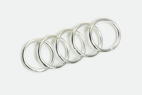 INWARIA Binderinge Ø 18 mm 20/50/100 Stk. Ösen Biegeringe Verbindungsringe, S3/18, 1,2 mm, silberfarben hell, 50 Stück von Generic