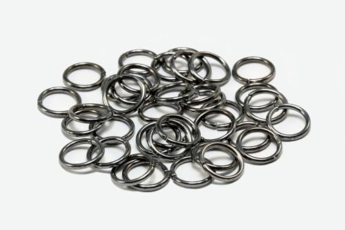 INWARIA Binderinge Ø 6mm 0,7/0,9/1mm Ösen Biegeringe Verbindungsringe Verbinder Öse S3/6, 0,9 mm, anthrazit, 500 Stück von Generic