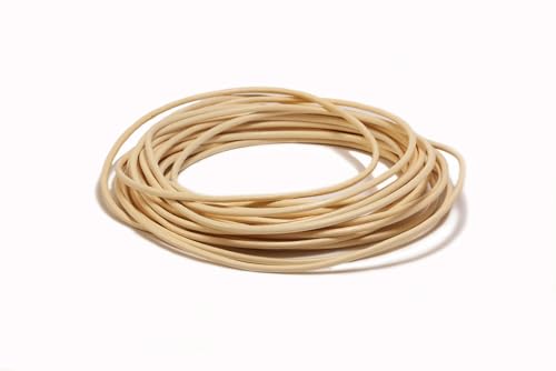 INWARIA Lederband Ø 1 mm Lederriemen Rindsleder Echt Leder rund Lederschnur, LB-1, 1mm, Beige, 5 Meter von Generic