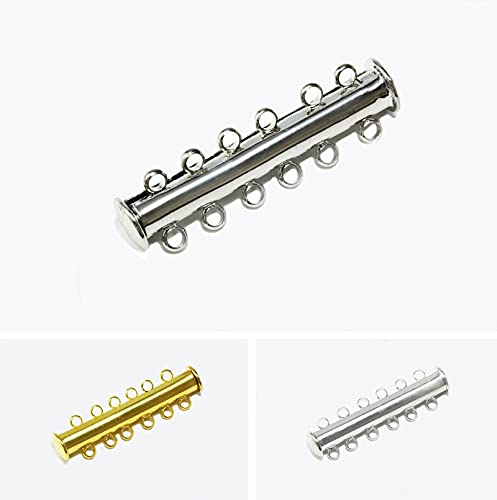 INWARIA Magnetverschluss 2-, 3-, 4-, 5-, 6-reihig Schiebeverschluss Verschluss, MV-25, 6-reihig, goldfarben von Generic