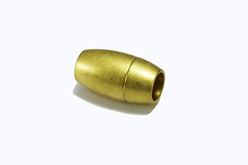 INWARIA Magnetverschluss für Bänder Ø 3/4/5/6 mm matt Verschluss Schmuckverschluss MV-20, goldfarben, ca. 4 mm von Generic