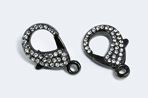 INWARIA XXL Karabiner Verschluss 30x20mm Strass Karabinerveschluss Kettenverschluss V-13 von Generic