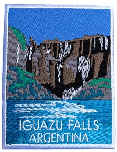 Generic Iguazu Falls Argentinien Patch (8,9 cm) bestickter Aufnäher zum Aufbügeln oder Aufnähen, Reise-Souvenir-Emblem, Paraguay, Brasilien, Südamerika, Geschenk, groß, KarmA618 von Generic