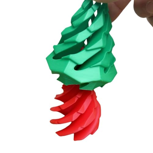 Impossible Cone,Impossible Cone Zappelspielzeug, 3D Fidget Toys Weihnachtsbaum-Passthrough-Skulptur, Spiralkegel-Zappelspielzeug, rot-grüner Unendlichkeits-Spiralbaum, lustige Tischdekoration für Weih von Generic