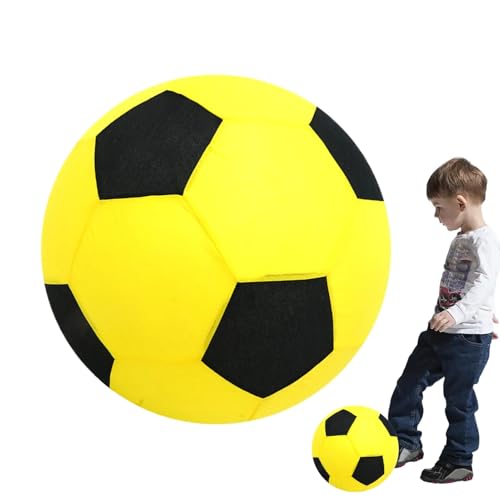 Innenfußballkugel - aufblasbares PVC Plüschstoff Fußball, interaktiver Pat Ball | Buntes Fußball, aufblasbare Stoff Sportbällchen Stoff überdacht Fußball, Fußball für Kinder Teenager in die Lu von Generic