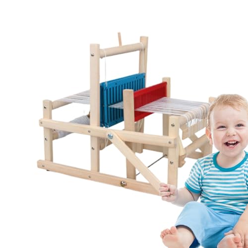 Intellektuelles Spielzeug für Kinder, Holz-Strickmaschine für Anfänger, handgefertigtes Spielzeug für Kinder, Bastelset, faltbare Strickmaschine für kreative Spiele von Generic