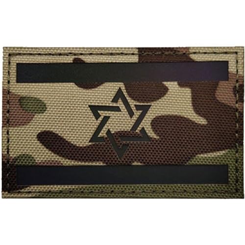 Israel Flagge Reflektierender Patch 1pc Jüdischer Star Von David Sticke Patch Haken Und Schleife Für Hats Rucksack Jackets Kleiderteam von Generic