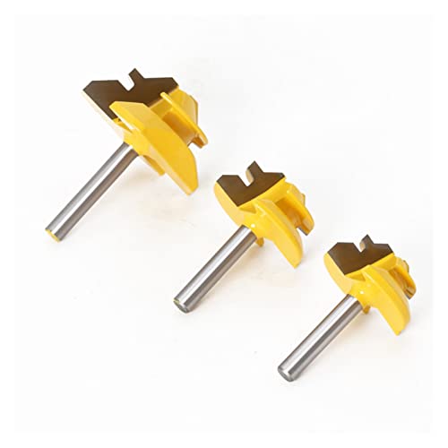 Jinghong 1 Stück 1/4 6mm Schaft 45 Grad Verriegelung Gehrungsrouter Bit Tenon Mühle for Holzschnitzereien und Schneiden von Holzbearbeitungswerkzeugen(7) von Generic