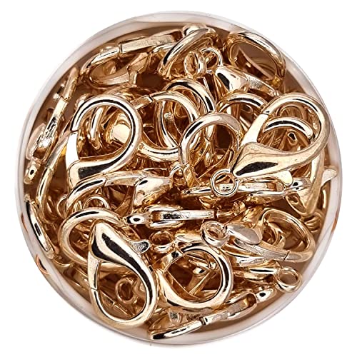 Karabinerverschlüsse 10 mm, 50 Stück, rose gold, Schmuckverschlüsse, Karabiner, Ketten Verschlüsse, Sprung Ring Schmuck Basteln Schmuckherstellung Karabiner Verschluss von Generic