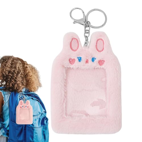 Kartenhalter mit Bärenmotiv – Rucksack-Geldbörse für Mädchen, Schlüsselanhänger-Geldbörse, süße -Idol-Foto-Schlüsselanhänger-Hülle | 5,31 x 3,7 Zoll Kartenhülle, Taschenanhänger, Fotokartenhalter von Generic