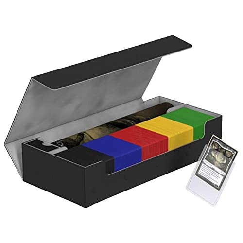 Kartenspeicherbox - Tabs Box des farbenfrohen Dividers, Commander Card Deck Case | Magic Card Organizer, Sportkarten Box Aufbewahrung Leder Leder -Magnetverschluss Trading Card Storage Box für Handels von Generic