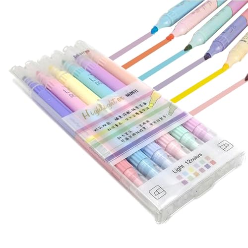 Keine Blutungen, Stifte und Highlighters Set - 6 Stücke Keine Blutungsmarkierungen Ästhetische Stifte - Tragbare niedliche Briefpapier sind ästhetische Highlighter für die Home Company School gesetzt von Generic