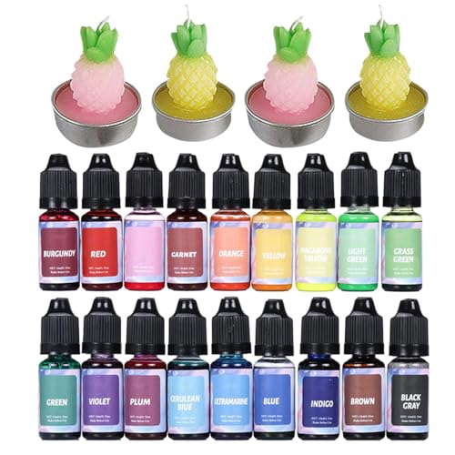 Kerzenfarbe | konzentrierte Flüssigfarbstofffarbe für Kerzen – DIY-Kerzen, flüssige Pigmente für Kerzen, Soja, Lipgloss, Nagellack Kerzenfarbe | konzentrierte Flüssigfarbstofffarbe für Kerzen – DIY-Kerzen, flüssige Pigmente für Kerzen, Soja, Lipgloss, Nagellack von Generic