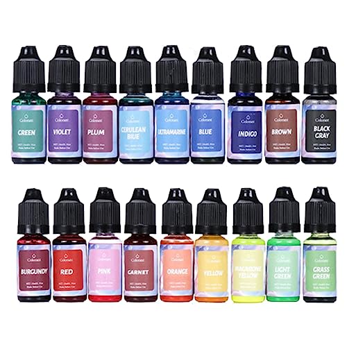 Kerzenfarbstoff, Kerzenfarbstoff, Kerzenfarbstoff, 10 Ml, Zur Kerzenherstellung, Gelwachs, Bienenwachs, DIY Kunsthandwerksprojekt, Sojakerze, 18 Farben von Generic