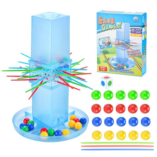 Kinder-Stäbchen- und Perlenset – Eltern-Kind-Stäbchen-Ziehspiel, Stäbchen- und Perlen-Balancierspielzeug | Stick-Pull-Spiel für Kinder mit Perlen und Stöcken, Stick-Spiele zum Aufbau der Kommunikation von Generic