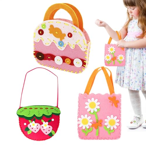 Kit Of Children's Nähtaschen, Nähbeutel -Kit, Handtaschennähprojekte Für Anfänger - Kinder Für Das Erste Nahtkit, Einfach Und Lustig Nähtsack, Lustiges Handwerk Für von Generic