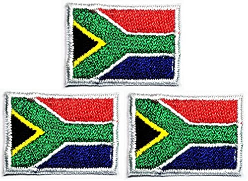 Kleenplus 3 Stück 1,5 x 2,8 cm Mini Südafrika Flagge Patch Taktische Militärflagge Applikationen Patches für Jacken Hut Kleidung Aufkleber Handwerk Stickerei Flagge Land bestickt Patch von Generic