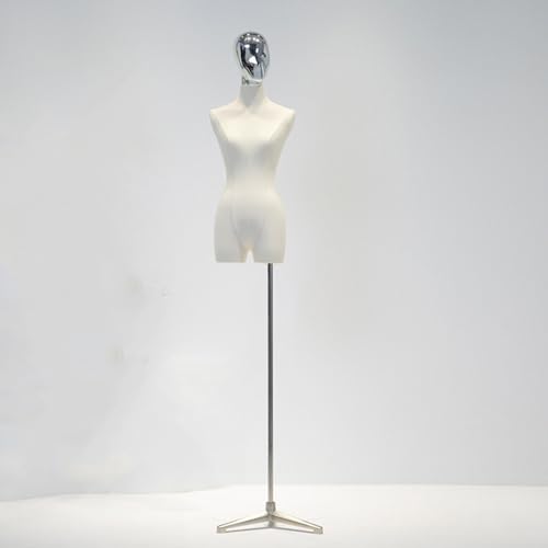 Kleiderform Schaufensterpuppe Torso Puppe für Frauen, Körpermodell mit Metallsockel, Puppentorsoständer, realistische Schaufensterpuppe für Einzelhandelsbekleidungsgeschäfte, Kleidung, Kleid von Generic