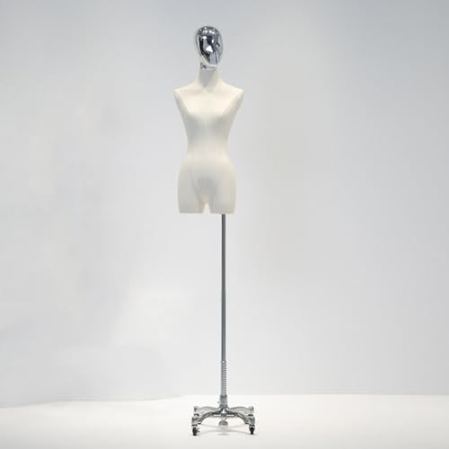 Kleiderform Schaufensterpuppe Torso Puppe für Frauen, Körpermodell mit Metallsockel, Puppentorsoständer, realistische Schaufensterpuppe für Einzelhandelsbekleidungsgeschäfte, Kleidung, Kleid von Generic