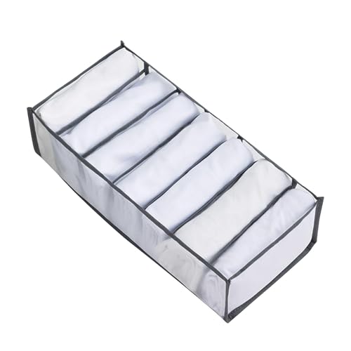 Kleiderschrank-Organizer – tragbare, faltbare Schublade mit 7 Fächern aus Netzstoff, maschinenwaschbare Kleiderbox, platzsparende Aufbewahrungsbox aus Oxford-Stoff, Schublade für Schals, Jeans Kleiderschrank-Organizer – tragbare, faltbare Schublade mit 7 Fächern aus Netzstoff, maschinenwaschbare Kleiderbox, platzsparende Aufbewahrungsbox aus Oxford-Stoff, Schublade für Schals, Jeans von Generic
