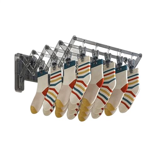 Kleidung Trocknenbügel - Faltbarer Trocknungsbügel | Kleidung Rack Hngers | Tragbare Saugnapfbecher -Socken -Racks | Raumsparende Haushaltsvorräte Mehrzweckkleidung für Waschküche, Balkon, Balkon von Generic