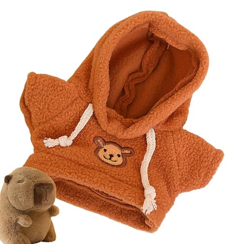 Kleidung für Kuscheltiere,Plüschpuppenkleidung - Cartoon-Puppenkleidung - Kleine Kapuzenpullover zum Sammeln, Capybara-Kuscheltier-Shirt, süßer Stoffpuppenpullover für 7,87 bis 9,84 Zoll große Puppen von Generic