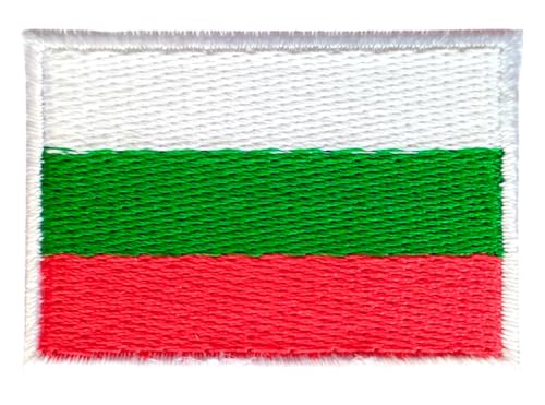 Kleine bulgarische Flagge, bestickt, zum Aufnähen, Applikation, Nationalflagge, Größe 3,1 x 4,7 cm, taktische Militärflaggen zum Aufnähen / Aufbügeln für die Reparatur von Kleidung, Kostümen von Generic