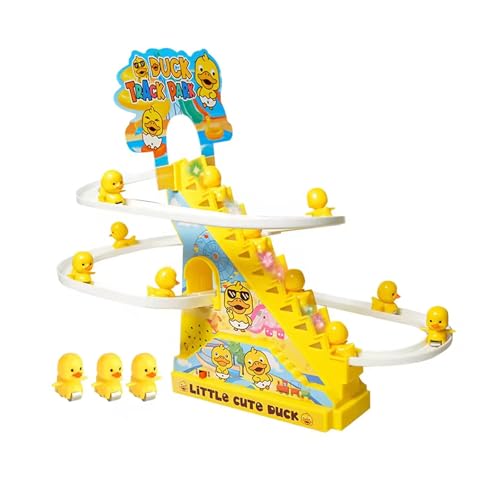 Kletterspielzeug Klettertreppenschiene Rutschspielzeug-Set Rollenspielzeug mit Blitz und Musik EIN/Aus-Taste Gelb Rutschbahn Licht Musik autom Kmk373 (C, One Size) von Generic