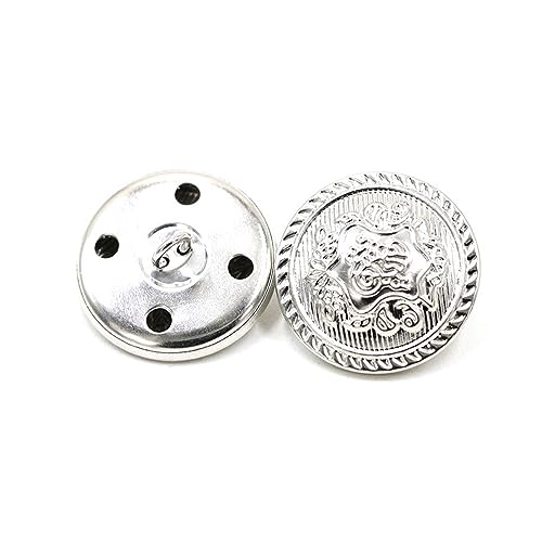 Knöpfe, 10 Stück 15 mm – 25 mm Metallknöpfe, Antik-Messing, Pilz-Ösenknopf für Kleidung, dekorative Knöpfe, 18 mm von Generic