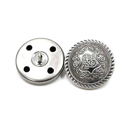 Knöpfe, 10 Stück 15 mm – 25 mm Metallknöpfe, Antik-Messing, Pilz-Schaftknopf für Kleidung, dekorative Knöpfe, 25 mm von Generic